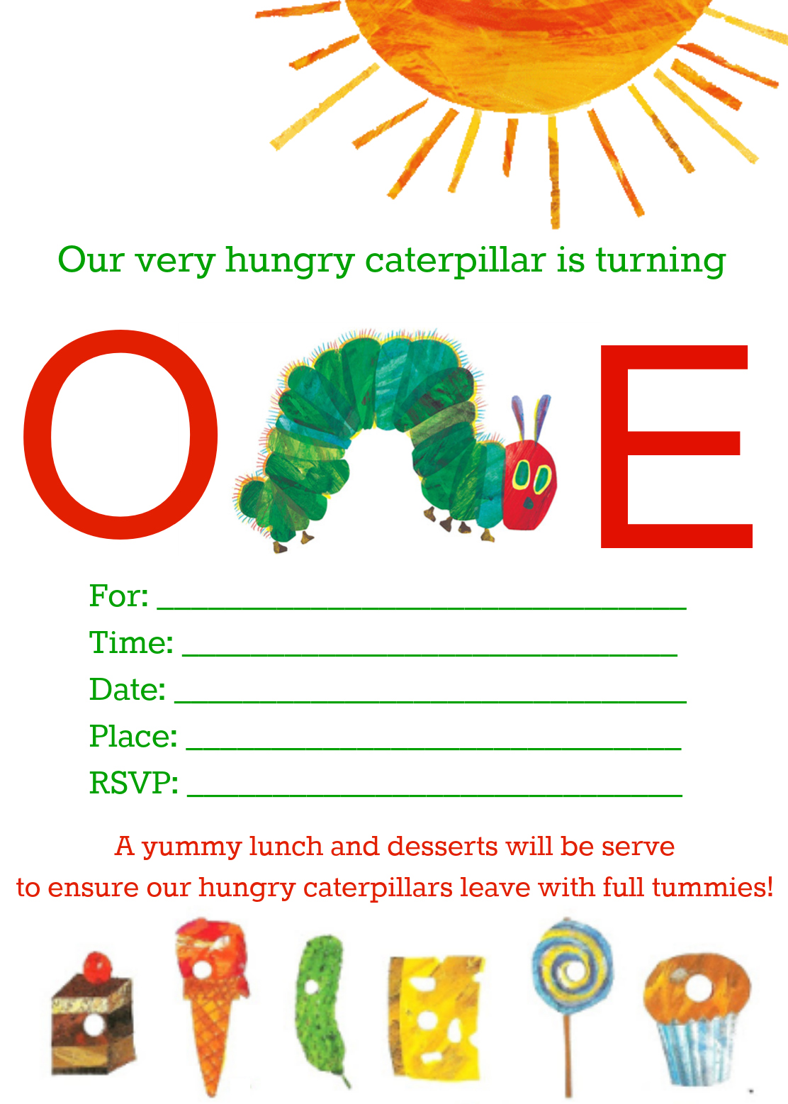 The Very Hungry Caterpillar Bella Printables